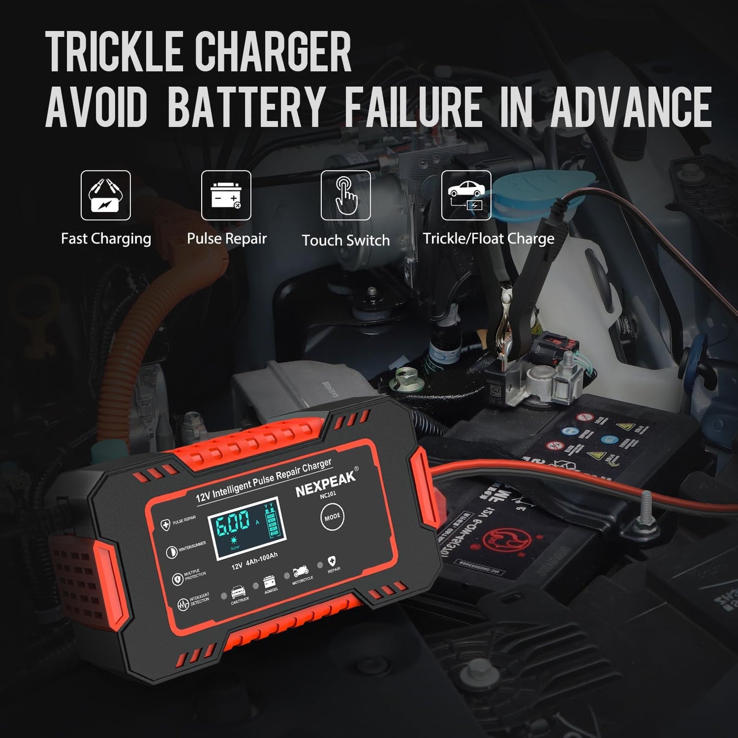 VoltFix™ – Cargador Batería Inteligente 12V con Reparación Automática