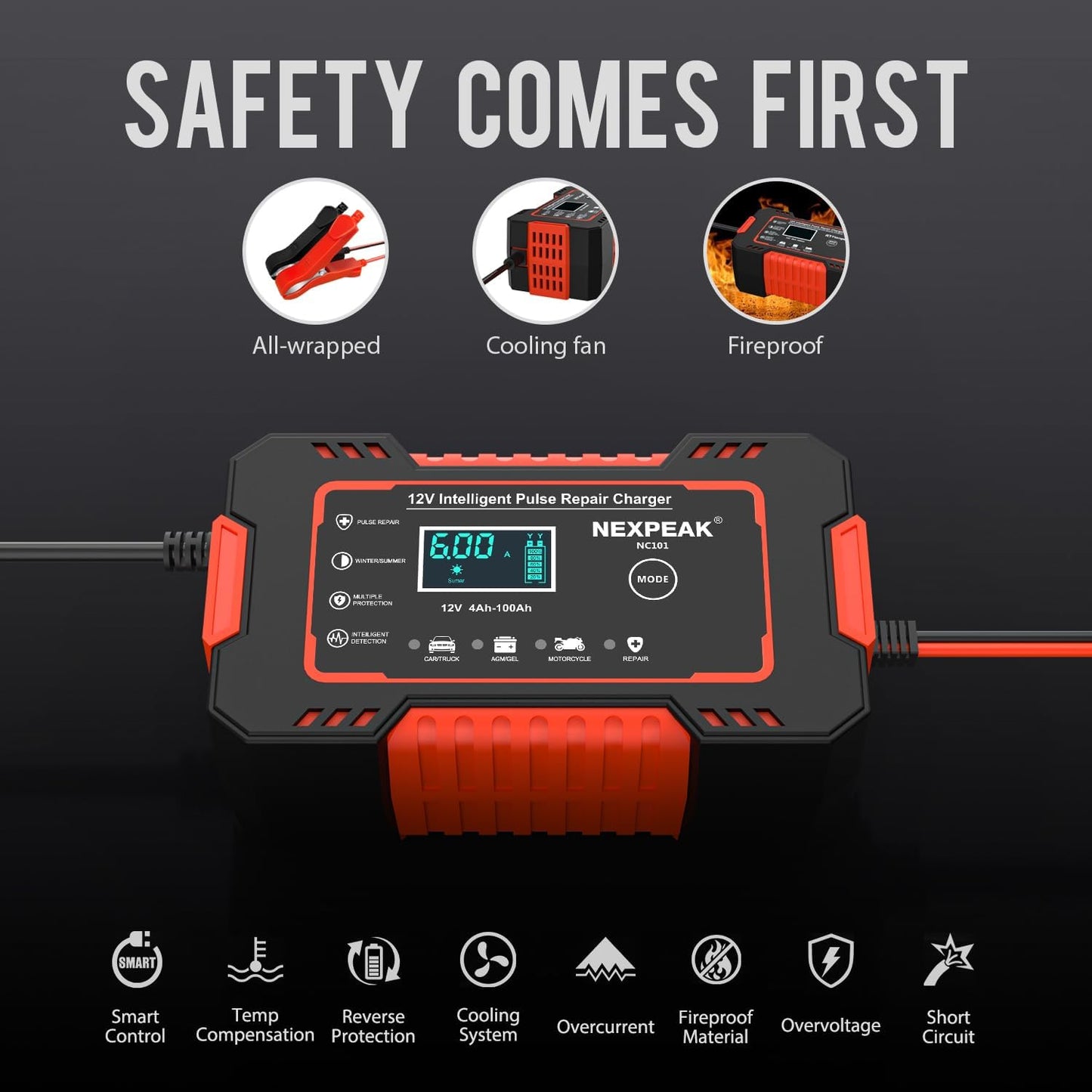 VoltFix™ – Cargador Batería Inteligente 12V con Reparación Automática