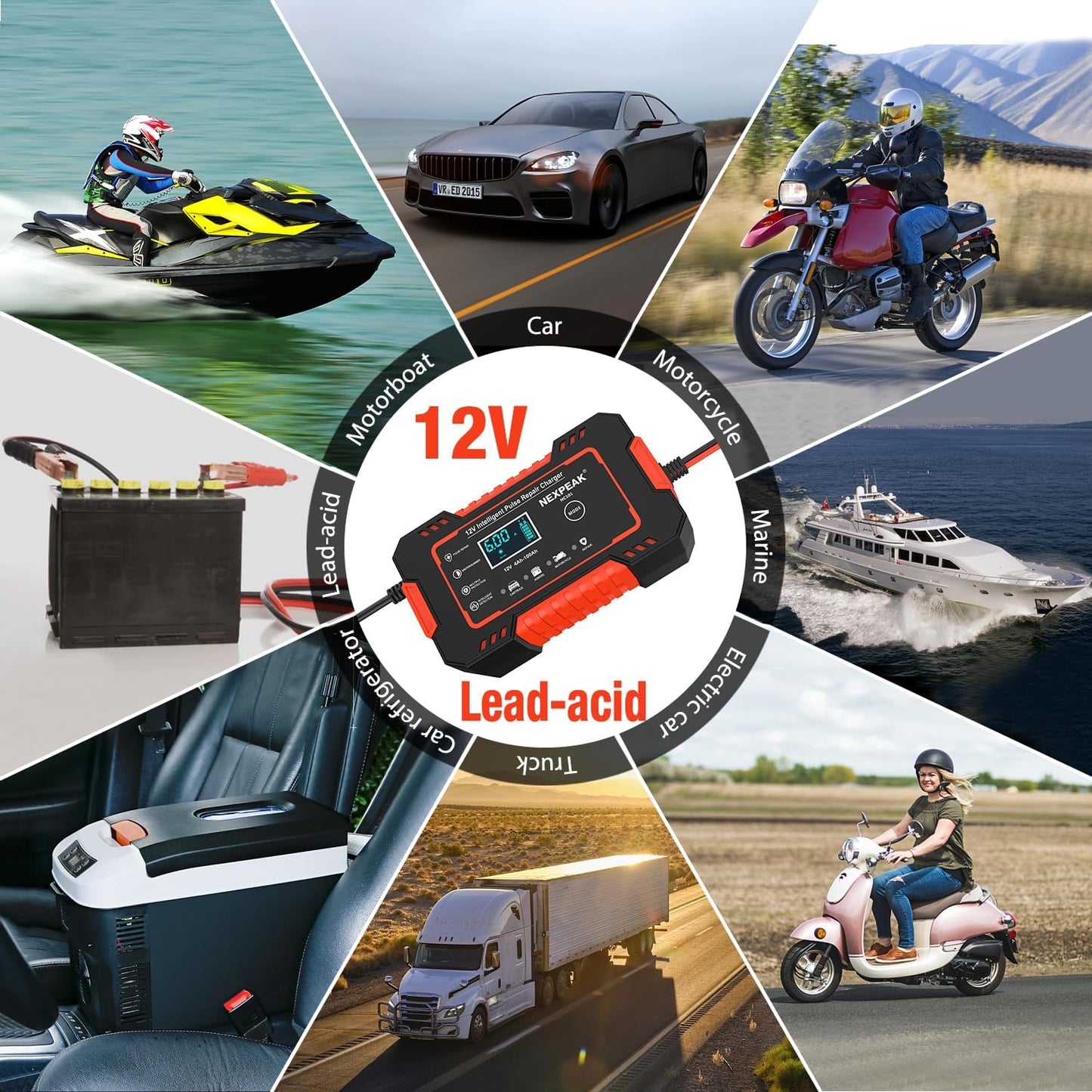 VoltFix™ – Cargador Batería Inteligente 12V con Reparación Automática