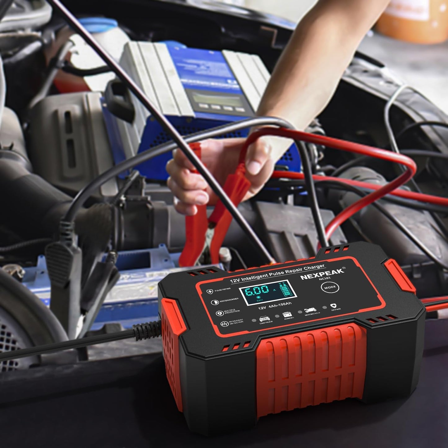 VoltFix™ – Cargador Batería Inteligente 12V con Reparación Automática