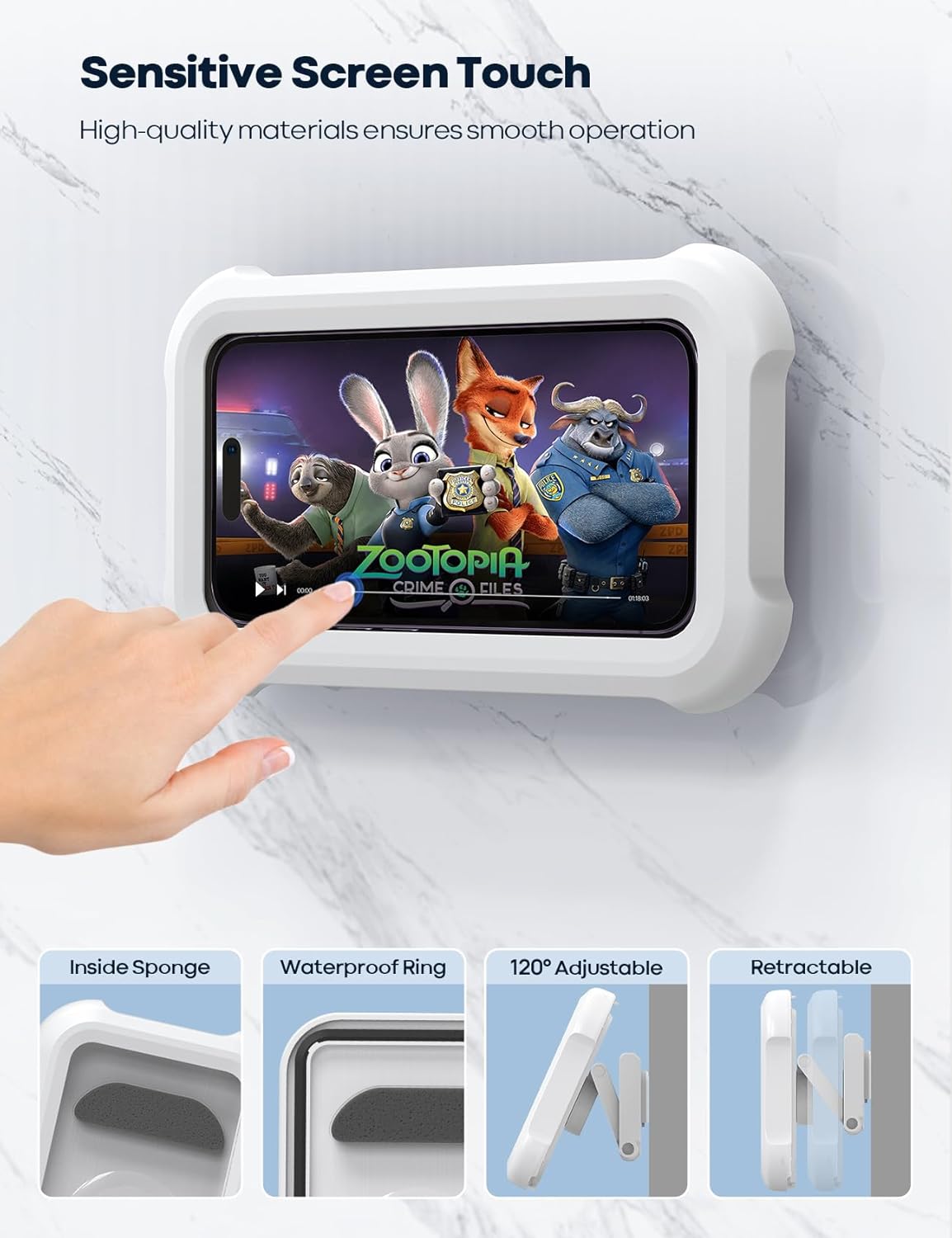 Hogarama AquaView™ – Soporte Impermeable 360° para Teléfono